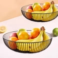 thumbnail image 2 of Inteprter Frutero fácil de limpiar, imprescindible para almacenamiento en la cocina, cesta de frutas de Metal de hierro fácil de limpiar Cocina y Comedor negro, 2 of 6