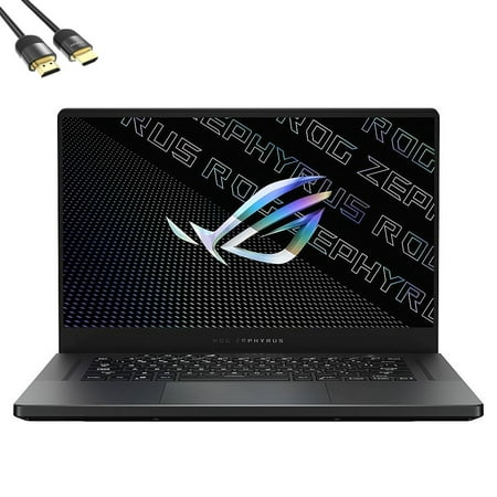 ASUS ROG Zephyrus G15 Gaming Laptop, 15.6" QHD 165Hz Display, AMD Ryzen 9 5900HS (Beat i9-11900H), GeForce RTX 3060, 24GB RAM, 1TB SSD, USB-C, HDMI, RJ45, WiFi 6, RGB, Mytrix HDMI 2.1 Cable, Win 10