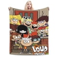 thumbnail image 2 of Manta de franela con dibujos animados de The Loud House, suave y acogedora manta de felpa para todas las estaciones para niños y niñas, manta ligera y cálida para cama, sofá o viaje, 2 of 7