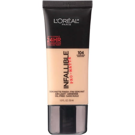 - L'Oreal Paris Infallible Pro-Matte Liquid Foundation, Golden Beige
