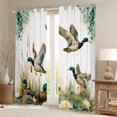 thumbnail image 2 of jejeloiu Rustic Mallard Blackout Curtains Set of 2 (52x84 Each),Lotus Leaf Window Curtains For Girls Boys, 2 of 6