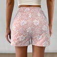 thumbnail image 4 of Siminsem High Waist Cotton Linen Shorts for Women Straight Leg Casual Summer Short Pants with Pockets Lightweight Bermuda Trousers Breathable Yoga Walk Loose Fit, Pink, M, 4 of 6