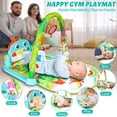 thumbnail image 4 of Beefunni Interactive Baby Tummy Play Mat, Musical Dinosaur Foot Piano with Light, Fun and Educational Gym Mat for Infants 0 3 6 9 12 Months, Christmas Newborn Gift for Baby Boys Girls, 4 of 8