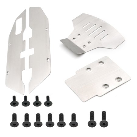 Stainless Steel Chassis Armor Protection Kit for Traxxas SLASH 2WD 1/10 RC Car Effective, Upgrade Part