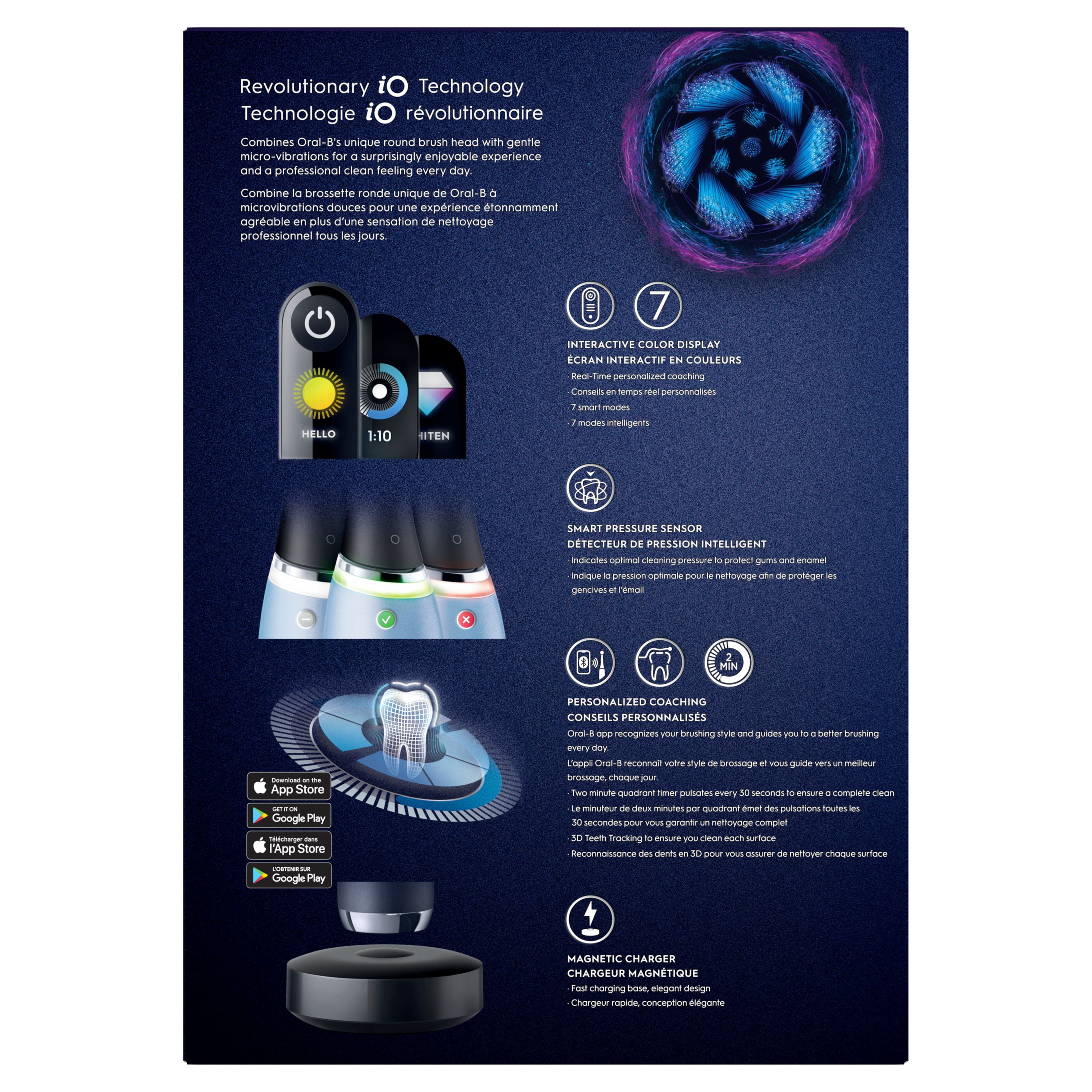 Oral-B iO Series 9 Electric Toothbrush with 4 Brush Heads, iO9 Rechargeable Power Toothbrush