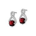 thumbnail image 2 of 2.50 Carat (Ctw) Garnet Infnity Earrings in 14K White Gold with Diamonds, 2 of 5