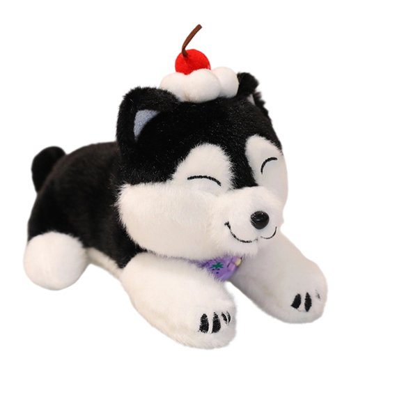 NAOJIE 8" Husky Stuffed Animal Plush Pillow,Huskies Anime Body Pillow,Kawaii Stuff Animal Plush Toy,Big Plushie Stuffed Dog Giant Plush Throw Pillow Birthday Christmas Gifts(Purple)