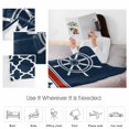 thumbnail image 6 of Fleece Blanket Nautical Compass Retro Geometric Blankets, Soft Cozy Warm Flannel Throw Blanket, Red and White Stripes Blanket for Bed Couch Sofa,30x40In, 6 of 9