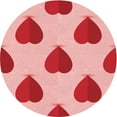 thumbnail image 1 of Ahgly Tapis Rond Lavable en Machine Intérieur Transitionnel Rose Flamant, 8 Pieds Rond, 1 of 7