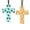 Black White Tuxedo Cat & Orange Tabby Cat Playful Postures, variant on WIRESTER Set of 2 Aluminum Cross Hanging Ornaments for Christmas Tree Holidays Party Home Office Xmas Tree Decoration Gift - English Bulldog On Teal & Brindle Brown English Bulldog