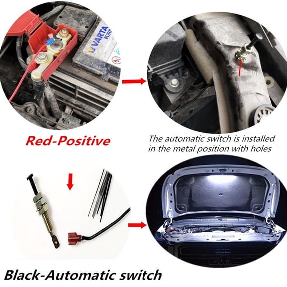 Car Engine Bay Under Hood Automatic LED Light Strip Automitic Switch Control X1