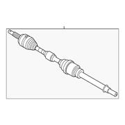 Genuine OE Nissan Axle Assembly - 39101-3RC0A