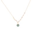 thumbnail image 1 of Collar de gargantilla para mujer, colgante de jade hetiano verde natural, regalo de cumpleaños de joyería de cadena de perlas de agua dulce con cuentas ajustables de riqueza de la suerte, 1 of 4