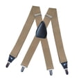 thumbnail image 2 of Tirantes para hombre con correas elásticas en forma de X, ajustables, de 1,38 pulgadas, resistentes Beige, 2 of 7