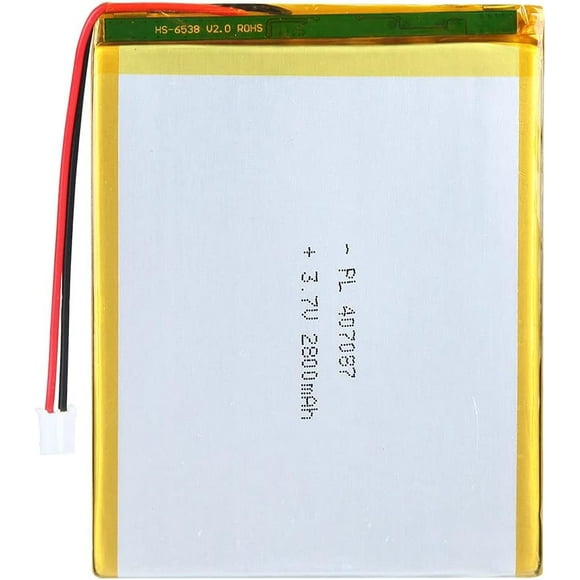 shiyou-3.7V 2800mAh 407087 Lipo battery Rechargeable Lithium Polymer ion Battery Pack with JST Connector