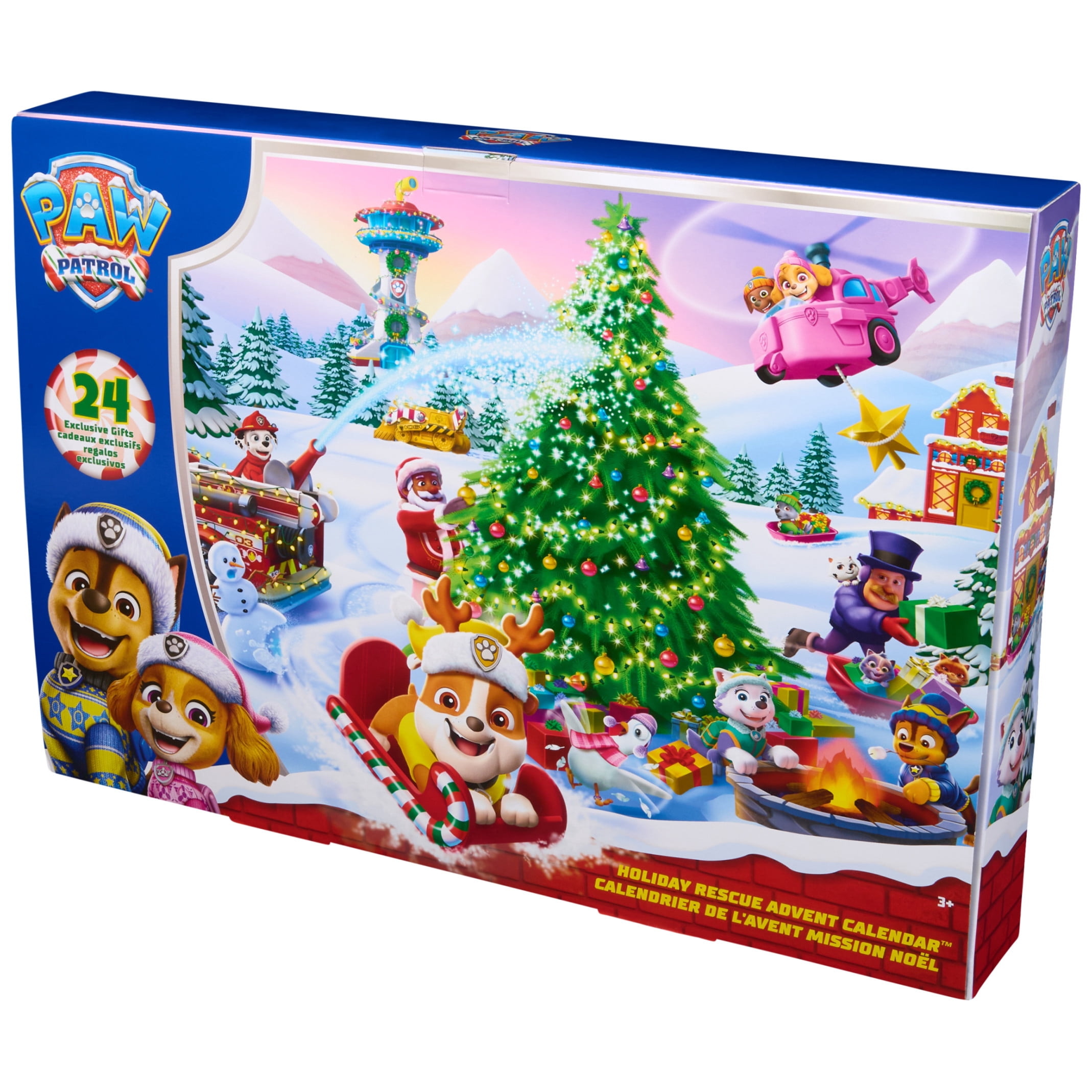 PAW Patrol Holiday Rescue Advent Calendar with Surprise Toys and Festive Accessories