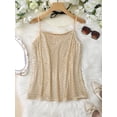 thumbnail image 2 of Women's Gold Sequin Camisole Tank Top, V-Neck, Sexy for Outerwear or Layering, Sparkly Top for Clubbing or Dates, 2 of 4