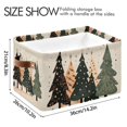 thumbnail image 4 of Yayeee Canvas Storage Basket with Handles for Shelves Fabric Bins Closet Organizer, Beige Christmas Trees, 4 of 8