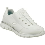 Skechers Sport Women's Elite Class Fashion Sneaker,White/Silver,8 M US