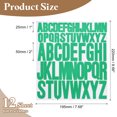 thumbnail image 2 of 12 Sheet Vinyl Letter Sticker, 1 Inch, 2 Inch 624Pcs Stick Letters, Green, 2 of 6