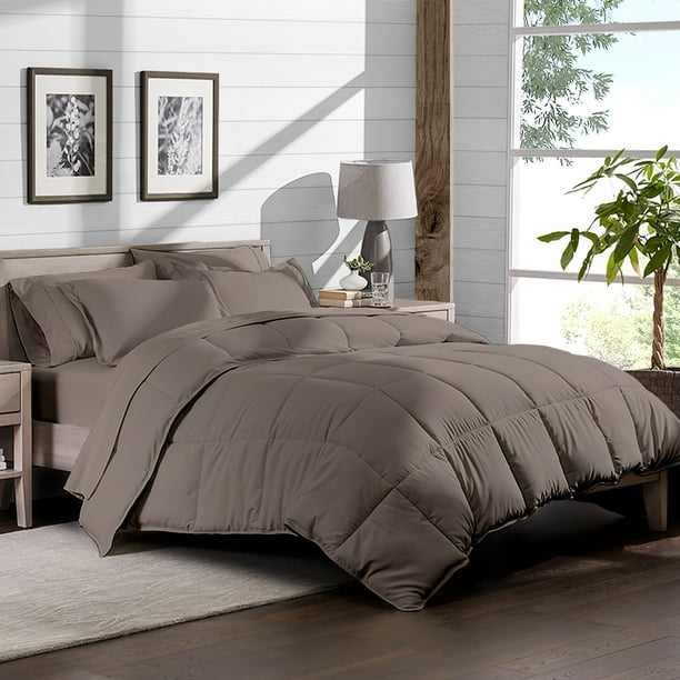 8Piece BedInABag Split King Set Taupe, Sheet Set