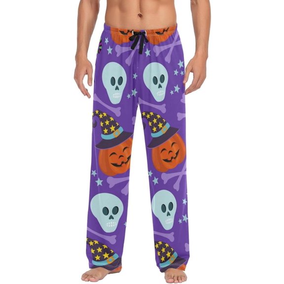 GZHJMY Halloween Pattern Pajama Pants For Men, Men's Separate Bottoms, Lounge Pants with Pockets, Christmas New Year Birthday Gifts, Large, Christmas New Year Birthday Gifts, Large