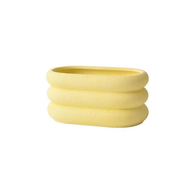Maceta de cerámica for verduras y orquídeas, con bandeja, color verde suculento, for oficina, perforada, grande