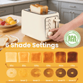 thumbnail image 6 of Maircle 2 Slice Toaster, Mini Bread Toaster With Extra Wide Slots,6 Browning Settings, Defrost/Cancel/Bagel Button For Bagels, Waffles, Bread, 6 of 10