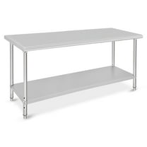 Stainless Steel Table 30 x 72 Inches, NSF Heavy Duty Commercial Prep and Work Table with Undershelf for Restaurant, Hotel, Home