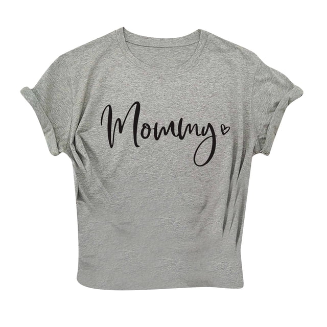 Hyknon Tops Hauts pour Femmes Mode Été Imprimé Manches Courtes Col Rond T-Shirt Décontracté Tee Polyvalents pour Sortir