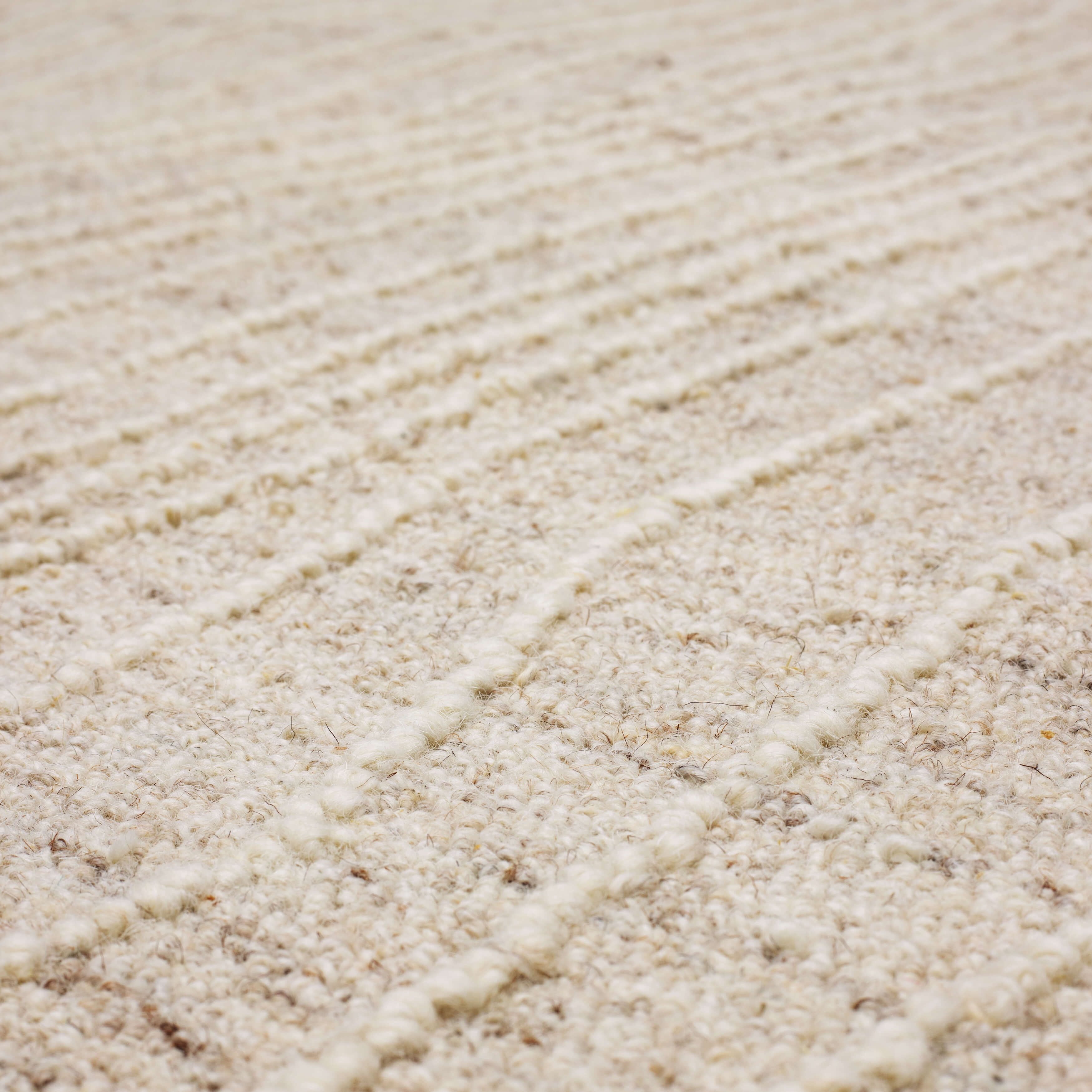 Mainstays Wool Lines Plush Indoor Fade Resistant Tufted Area Rug, Ivory, 1'10" x 6'
