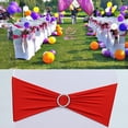 thumbnail image 3 of Banda Cubierta estiramiento de Silla Faja Hebilla Spandex Decoración Boda Color Rojo Claro Colco Trasero de la silla de la banda elástica, 3 of 4