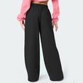 thumbnail image 5 of Wide Leg Sweatpants Women Low Rise Fleece Sweat Pants Elastic Waist Baggy Jogger Pants With Pockets Athletic Comfy, 5 of 8