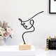 thumbnail image 2 of Escultura de contorno de cara de metal nórdico, figura de hierro forjado, figura geométrica de mesa L, 2 of 7