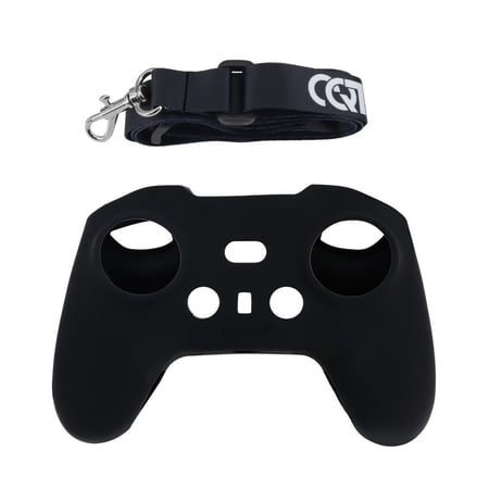 Soft Sleeve Accessories Case Remote Controller Silicone Cover Anti-Lost Lanyard Protective BLACK CASE&LANYARD