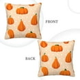 thumbnail image 3 of Square Throw Pillow Covers with Core, Cartoon Pumpkin Seaso Pillows for Sofa Beds, 18"x18", 3 of 9