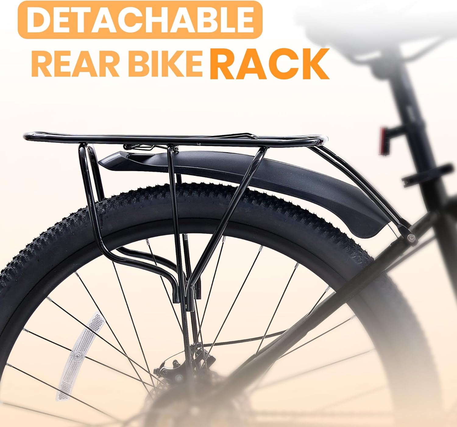 Akaber 26" Mountain Bike, Bicycles with 21-Speed Drivetrain, Suspension Fork, Dual Disc Brakes, Rear Rack