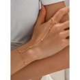 thumbnail image 2 of Ring Bracelet Hand Chain Bracelet Finger Ring For Women Rhinestone Hand Chain Ring Bracelets For Women Trendy Stuff[J5991], 2 of 5