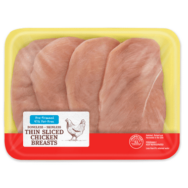 Great Value Thin Sliced Chicken Breast, 2.25 lb. (Frozen) - Walmart.com