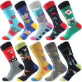 thumbnail image 1 of Calcetines de vestir BISOUSOX para hombre, coloridos y modernos, de algodón, tallas 9-12, 1 of 2