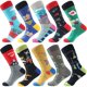 thumbnail image 1 of Calcetines de vestir BISOUSOX para hombre, coloridos y modernos, de algodón, tallas 9-12, 1 of 2