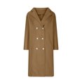 thumbnail image 4 of Viikei 50% Off Clear!Fashion Oversize Winter Coats for Women,Women Casual Long Sleeve Loose Fashion Solid Woolen Double Breasted Coat Brown XXXL, 4 of 6