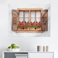 thumbnail image 1 of Country Tapestry, Graphic Illustration of Wooden Window Shutters Traditional Style Antique Bohemian, Fabric Wall Hanging Decor for Bedroom Living Room Dorm, 2 Sizes, Grey White, by Ambesonne, 1 of 1