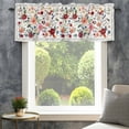 thumbnail image 4 of Watercolor Flowers Farmhouse Short Window Curtain Valances, Farmhouse Spring Floral Botanical Rod Pocket Kitchen Valances for Living Room Bedroom Bathroom Cafe 60" x 18", 4 of 8
