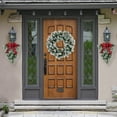 thumbnail image 2 of Northlight 22" Unlit Snowy Flocked and Pinecones Christmas Teardrop Swag, 2 of 7