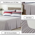 thumbnail image 3 of Davulos Full Comforter Set Striped Bedding Set 7 Piece Bed in a Bag Soft Microfiber Comforter and Sheet Set Red Black Navy Patchwork Striped Bed Set for All Season, 3 of 7