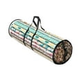 thumbnail image 5 of yocbz Christmas Gift Wrap Organizer Clear, Fits 24 Rolls of 31 Inch Long, Heavy Duty Wrapping Paper Storage Bag with Handles and Zippered Top, Tote Clear Tube Container (Black Trimming), 5 of 5