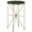 Green + Freestanding + Open Storage + Desk + Metal, variant on Small Round End Table with Green Marble Top and Antique Gold Metal Base for Living Room, Compact Accent Table 14x14x22 inches