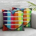 thumbnail image 3 of PHYHOO Progress Pride Rainbow Stripes Throw Pillow Covers, p.s. LGBTQ Community Transgender Bisexual Cushion Case for Sofa Couch, 3 of 5