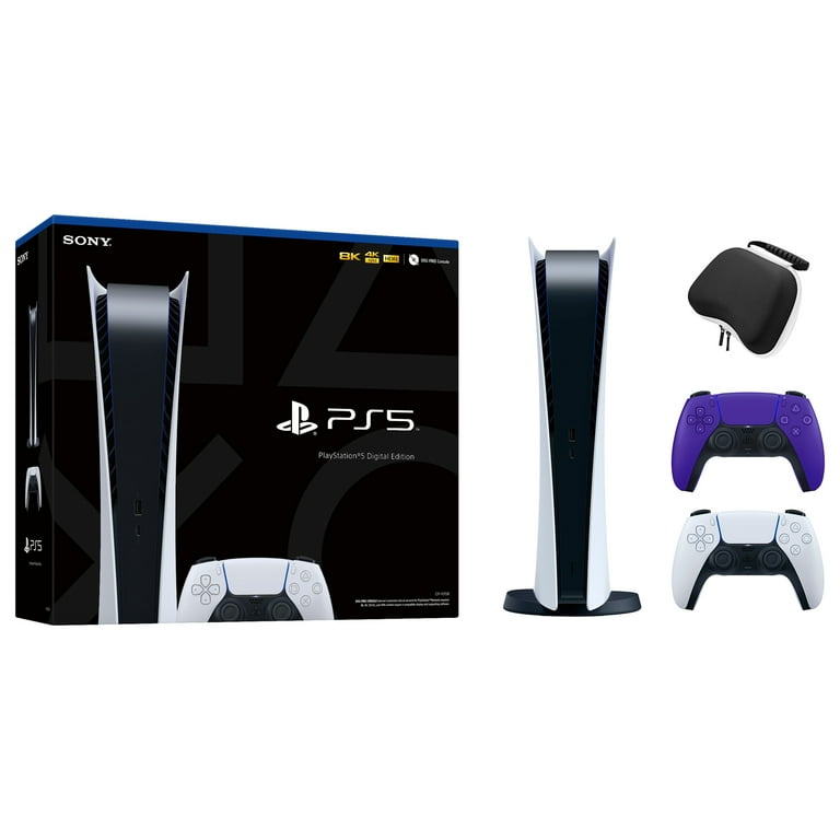PlayStation 5 Digital Edition with Two Controllers White and